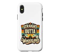 Carcasa para iPhone X/XS Straight Outta Wonderland Vintage Retro Funny Fantasy Cita
