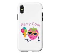 Carcasa para iPhone X/XS Strawberry Berry Cool Summer Icecream
