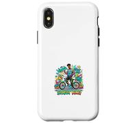 Carcasa para iPhone X/XS Street King BMX Rider Urban Champion Gráfico