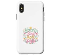 Carcasa para iPhone X/XS Strong Soul Soft Smile Floral Diseño Inspirador