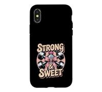 Carcasa para iPhone X/XS Strong & Sweet Gym Girl Fitness Entrenamiento Motivación
