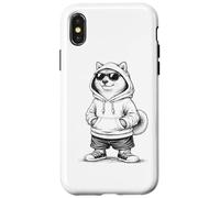 Carcasa para iPhone X/XS Sudadera con Capucha para Perro con Gafas de Sol Urban Shiba