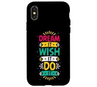Carcasa para iPhone X/XS Sueña Desea Que Lo Haga | Colorido Motivacional
