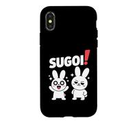 Carcasa para iPhone X/XS Sugoi! Funny Chibi Anime Bunny Kawaii Manga Comedia