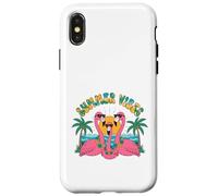 Carcasa para iPhone X/XS Summer Vibes Flamingos Tropical Beach Vacaciones