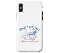 Carcasa para iPhone X/XS Summer Vibes Only Surf Sun Cove Beach Vacaciones