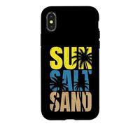 Carcasa para iPhone X/XS Sun Salt Sand - Viaje Familiar a la Playa Palmeras Playa de Vacaciones