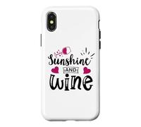 Carcasa para iPhone X/XS Sunshine & Wine Book Club Merch,Read Between The Wines Women