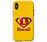 Carcasa para iPhone X/XS Super Dad Shield tee Shirt, Happy Father's Day, Best Father