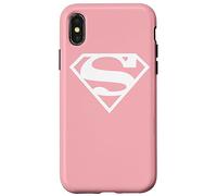 Carcasa para iPhone X/XS Supergirl White & Pink Shield
