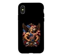 Carcasa para iPhone X/XS Superhéroe Ben Franklin Funny 4 de Julio