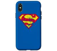 Carcasa para iPhone X/XS Superman Classic Yello & Red Logo Distressed