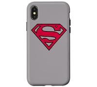 Carcasa para iPhone X/XS Superman Red & Black Shield Logo
