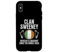 Carcasa para iPhone X/XS Sweeney Apellido Irlandés Apellido Heráldico Celta Clan