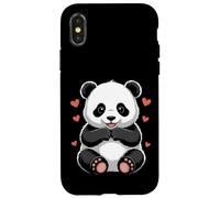 Carcasa para iPhone X/XS Sweet Panda con Corazones Kawaii Bear Love Design