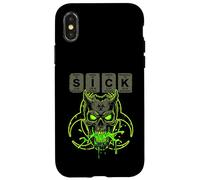 Carcasa para iPhone X/XS Tabla periódica enferma Química Oscura Cráneo Ciencia Humor