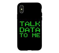 Carcasa para iPhone X/XS Talk Data To Me Analista Divertido Análisis Eslogan Broma financiera