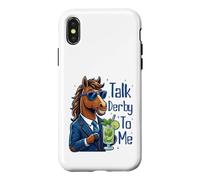 Carcasa para iPhone X/XS Talk Derby To Me Funny Cool Racing Horse Men Women