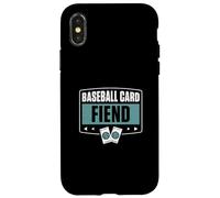 Carcasa para iPhone X/XS Tarjeta de béisbol Fiend Cool Baseball Fan Coleccionista de Tarjetas coleccionables