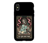 Carcasa para iPhone X/XS Tarjeta de Tarot para Amantes de Las Mascotas con diseño de Esqueleto de My Kids Have