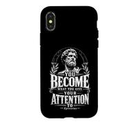 Carcasa para iPhone X/XS Te conviertes en lo Que le prestas atención Epicteto estoico