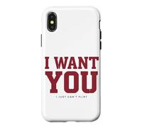 Carcasa para iPhone X/XS Te Quiero Simplemente No Puedo Coquetear Dichos Sarcásticos Introvertidos