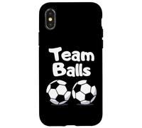 Carcasa para iPhone X/XS Team Balls Funny Team Boy Gender Reveal Soccer Outfit Gift
