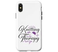 Carcasa para iPhone X/XS Tejer es mi Terapia Divertida tejedora