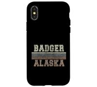 Carcasa para iPhone X/XS Tejón Retro Alaska