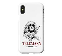 Carcasa para iPhone X/XS Telemann Stay Baroque Funny Compositor de música clásica