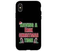 Carcasa para iPhone X/XS Tener un Nombre de reunión Familiar de Erik Christmas Time
