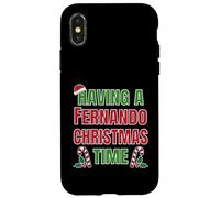 Carcasa para iPhone X/XS Tener un Nombre de reunión Familiar de Fernando Christmas Time