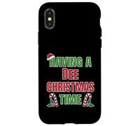 Carcasa para iPhone X/XS Tener un Nombre de reunión Familiar DEE Christmas Time