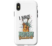 Carcasa para iPhone X/XS Tengo Altos estándares Divertido Agudos Instrumento músico Juego de Palabras