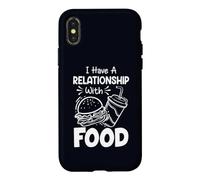 Carcasa para iPhone X/XS Tengo una relación con la Comida Humor Divertido Amantes de la Comida rápida