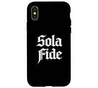 Carcasa para iPhone X/XS Teología Reformada Sola Fide Fe Solo Diseño Cristiano