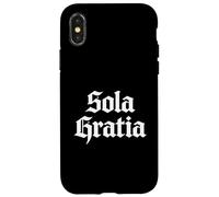 Carcasa para iPhone X/XS Teología Reformada Sola Gratia Calvinist Christian Design