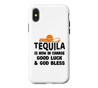 Carcasa para iPhone X/XS Tequila is Now in Charge Good Luck and God Bless Margarita