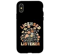Carcasa para iPhone X/XS Terapia de Salud Mental Floral para oyentes con Licencia