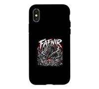 Carcasa para iPhone X/XS Tesoro de Runa vikinga dragón nórdico Fafnir