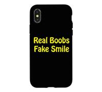 Carcasa para iPhone X/XS Tetas Reales. Sonrisa Falsa