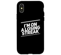Carcasa para iPhone X/XS Texto no Afortunado Gente Divertida Mala Suerte Estoy en una racha perdedora