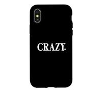 Carcasa para iPhone X/XS That Says Crazy Shirt - Un diseño Que Dice Loco