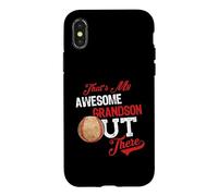 Carcasa para iPhone X/XS That's My Awesome Grandson out There Baseball Lovers