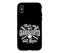 Carcasa para iPhone X/XS That's My Granddaughter out There Baseball Grandma Grandpa
