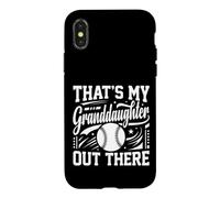 Carcasa para iPhone X/XS That's My Granddaughter out There Softball Grandma Grandpa