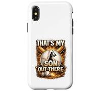 Carcasa para iPhone X/XS That's My Sons Baseball Dad Mom Parent Pride Sports