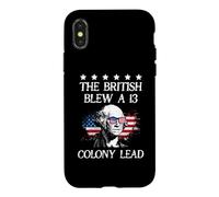 Carcasa para iPhone X/XS The British Blew a 13 Colony Lead Funny 4th of July George