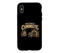 Carcasa para iPhone X/XS The Daily Commute, Divertido Humor de Carpintero Carpintero