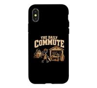 Carcasa para iPhone X/XS The Daily Commute, Divertido Humor de Carpintero Carpintero
